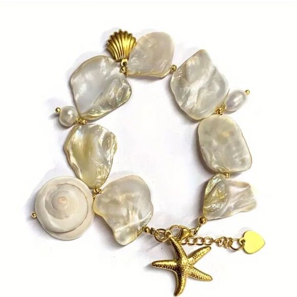 Baroque Shell Starfish Bracelet - Picture 1 of 4